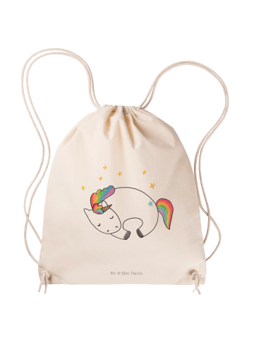 Mr. & Mrs. Panda Sportbeutel Einhorn Nacht ohne Spruch in Creme