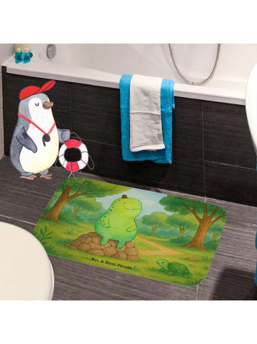 Mr. & Mrs. Panda Duschvorleger Schildkröte Pause Design ohne Spruch in Weiß