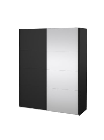 ebuy24 Schiebetürenschrank Catania (2-türig) Schwarz 179 x 67 cm