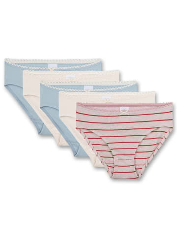 Sanetta Slip 5er Pack in Grau/Weiß/Blau