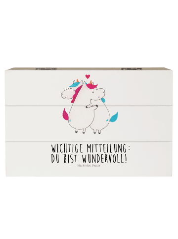Mr. & Mrs. Panda Box Einhorn Mitteilung mit Spruch in Weiß