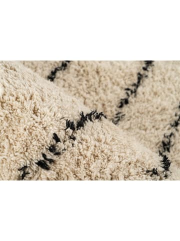 Kayoom Kurzflor Teppich Mylen 625 in creme - schwarz - rechteckig