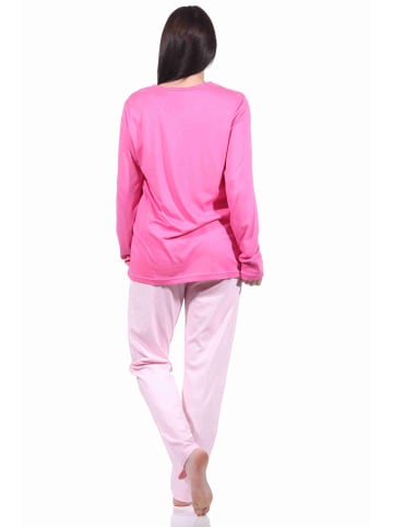 NORMANN Pyjama langarm Schlafanzug - 70747 in pink
