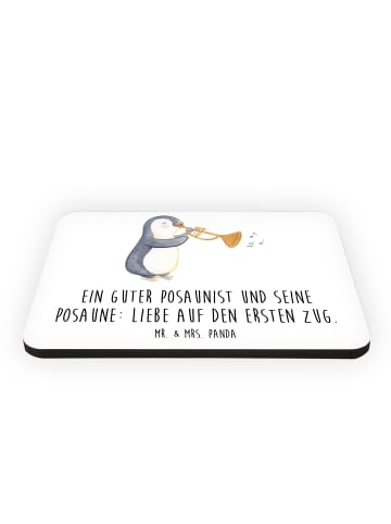 Mr. & Mrs. Panda Pinnwand Magnet Posaune Liebe mit Spruch in Weiß