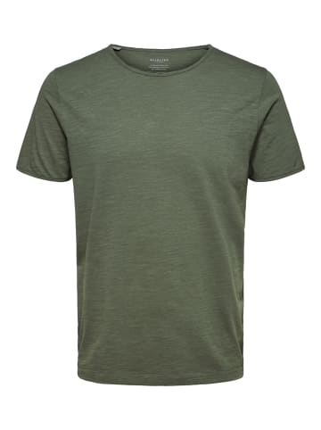 SELECTED HOMME T-Shirt SLHMORGAN SS O-NECK TEE in Grün