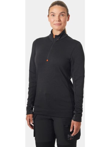 Helly Hansen Longsleeve "Lifa Merino Half Zip" in Schwarz