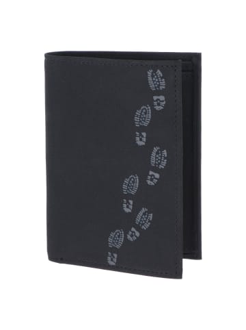 oxmox New Cryptan Geldbörse RFID Schutz 13 cm schwarz-footsteps grey