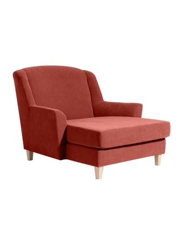 others SESSEL XXL Karil Bezug Veloursstoff Buche natur / terracotta