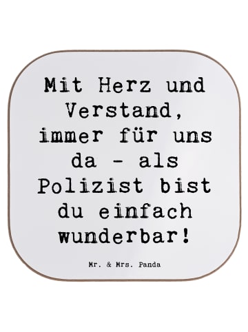 Mr. & Mrs. Panda Tassenuntersetzer Spruch Polizist Wunderbar mit... in Weiß
