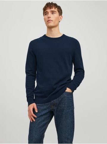 Jack & Jones Dünner Langarm Strickpullover Basic JJEBASIC in Blau