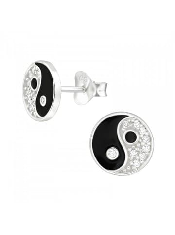 Alexander York Ohrringe, Ohrstecker YIN YANG in 925 Sterling Silber, 2-tlg.