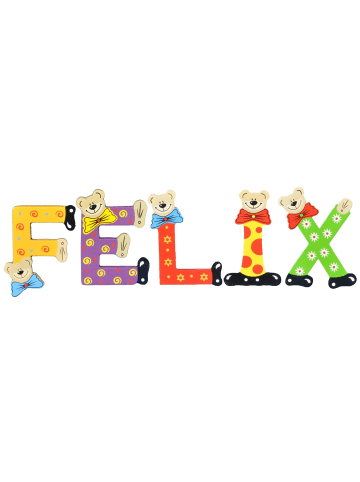 Playshoes Deko-Buchstaben "FELIX" in bunt