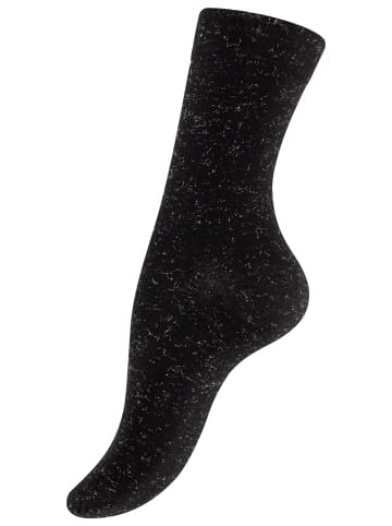 Yenita® 3 Paar Lurex Socken in Schwarz