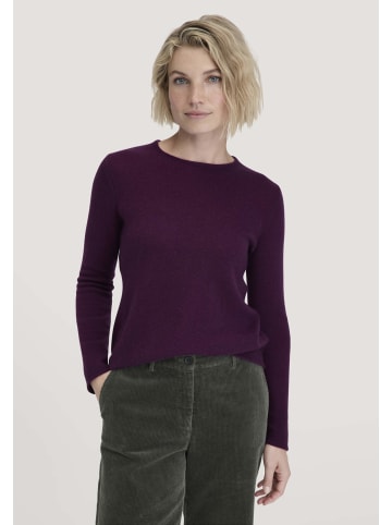 Hessnatur Strick Pullover Regular in dunkles purpur
