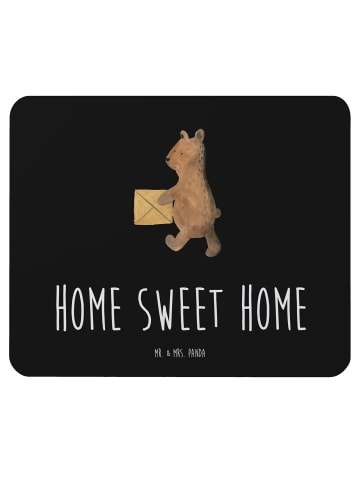 Mr. & Mrs. Panda Mousepad Bär Zuhause mit Spruch in Schwarz