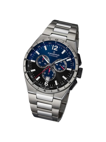 Candino Chronograph-Armbanduhr Candino Classic grau groß (ca. 43mm)