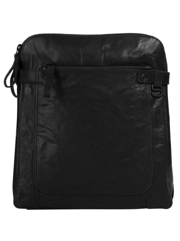 SPIKES & SPARROW Rucksack echt Leder in schwarz