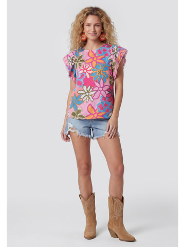 IZIA Women Blouse in Multicolor Pink