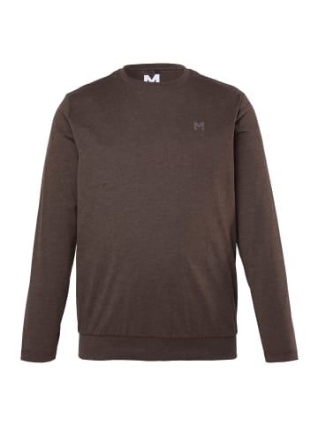 Men Plus Kurzarm T-Shirt in dunkelbraun