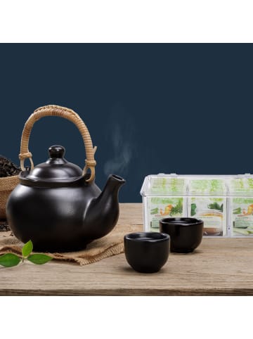 relaxdays 8x Teebox in Transparent - (B)21,5 x (H)9 x (T)14,5 cm