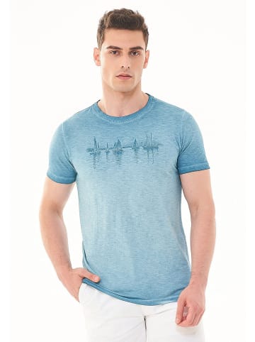 Organication T-Shirt "MOR13627" in Petrolgrün