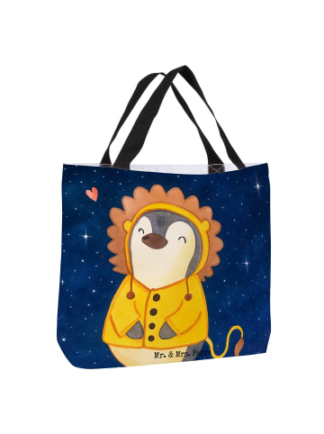Mr. & Mrs. Panda Einkaufstasche Löwe Astrologie Design ohne Spruch in Weiß