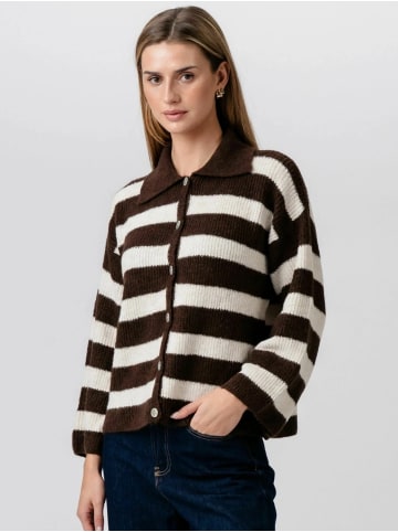 TeeShoppen Pullover Josie in Brown-Off White