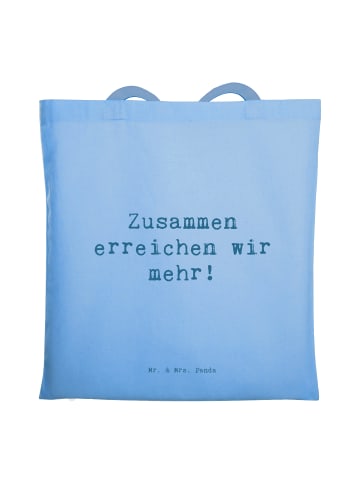 Mr. & Mrs. Panda Tasche Spruch Im Team zuMenschmenarbeiten mit Spruch in Sky Blue
