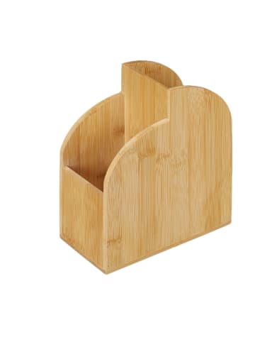 relaxdays Stiftehalter in Natur - (B)17 x (H)20 x (T)9 cm
