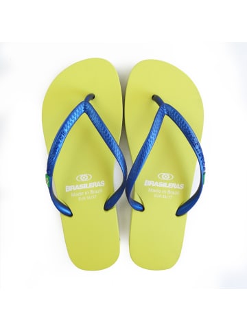 Brasileras Zehentrenner "Classic Combi Pearl W" in Gelb/Blau