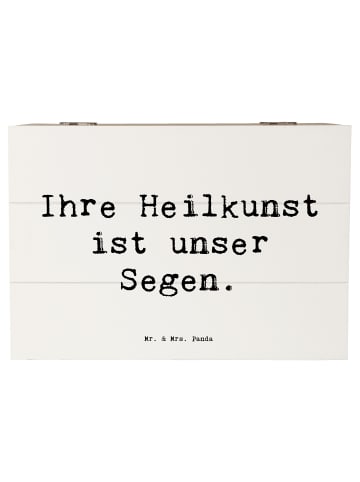 Mr. & Mrs. Panda Aufbewahrungsbox Spruch Arzt Segen mit Spruch in Weiß