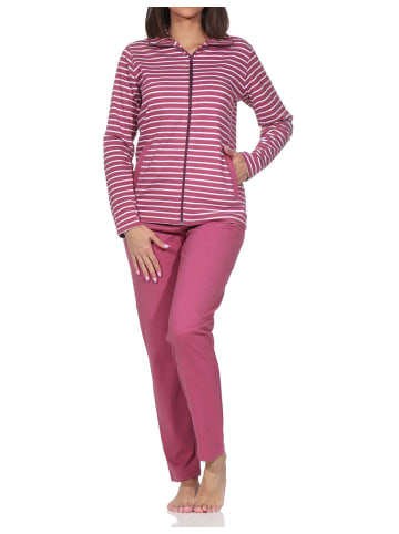 NORMANN Interlock Hausanzug langarm in beere1