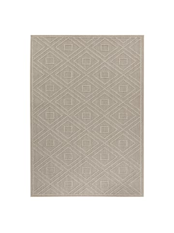 KADIMA DESIGN Teppich Outdoor Flachgewebe Rauten-Muster Polypropylen Balkon