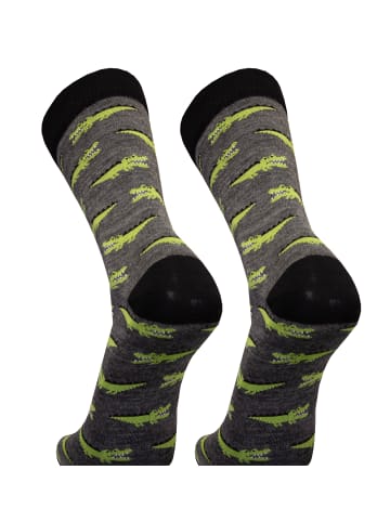 UphillSport Socken CROCODILE 2er Pack in Mid grey