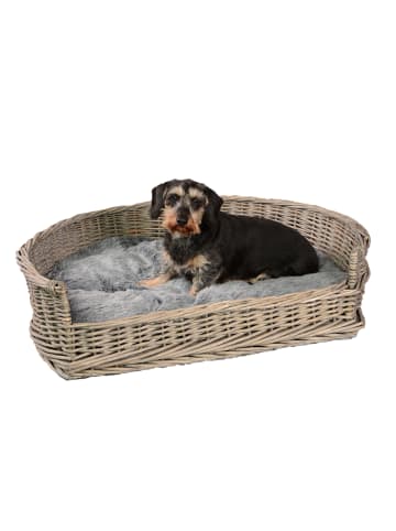 UNUS Haustierkorb mit Kissen in Grau