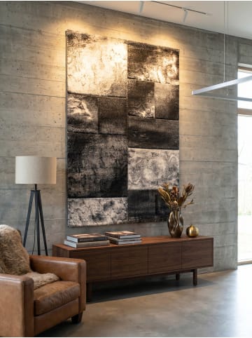 KADIMA DESIGN Teppich Kurzflor Waschbar Karo LATEMAR Strapazierfähig OEKO-TEX in Grau