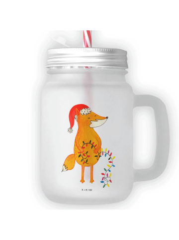 Mr. & Mrs. Panda Glas Fuchs Weihnachten ohne Spruch in Transparent