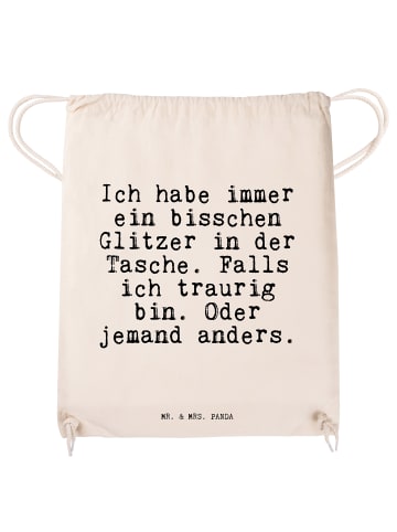 Mr. & Mrs. Panda Stoffbeutel Ich habe immer ein... mit Spruch in Creme