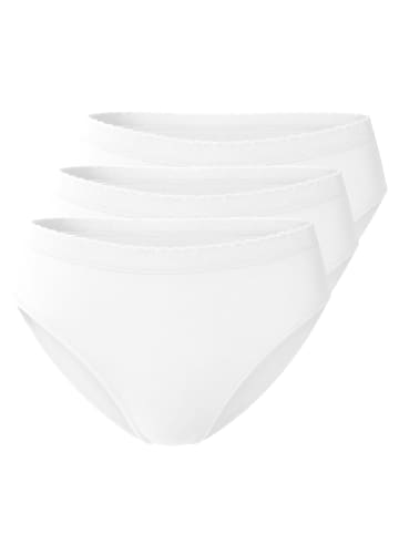 Yenita® 3er Set Slips Microfaser  Bikinislip in weiss