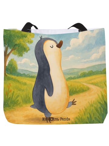 Mr. & Mrs. Panda Tote Bag Pinguin mHerzieren Design ohne Spruch in Weiß