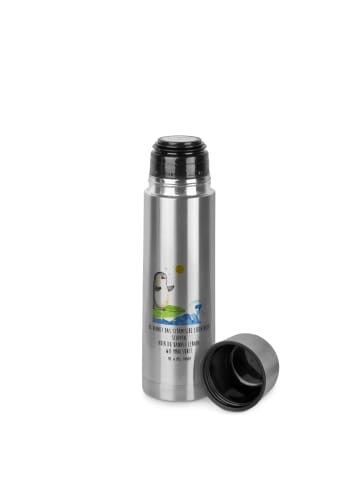 Mr. & Mrs. Panda Thermosbecher Pinguin Surfer mit Spruch in Transparent