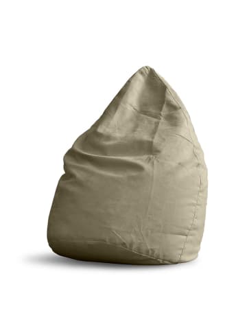 Lumaland Luxury XL Sitzsack stylischer Beanbag - 120L Füllung - Beige