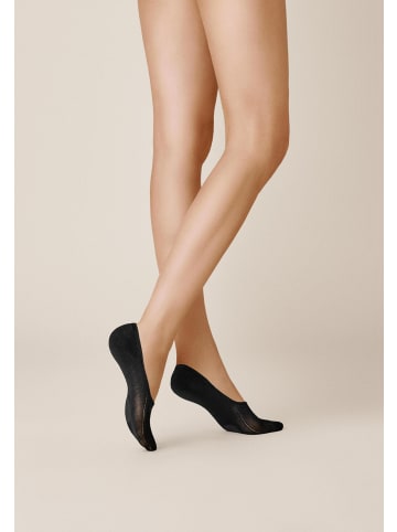 Kunert Füßlinge Sensual Cotton antirutsch in Black