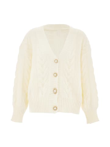 immy Damen Strickjacke in Wollweiss