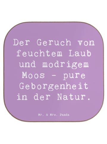 Mr. & Mrs. Panda Untersetzer Spruch Geborgenheit in der Natur mi... in Lavendeltraum