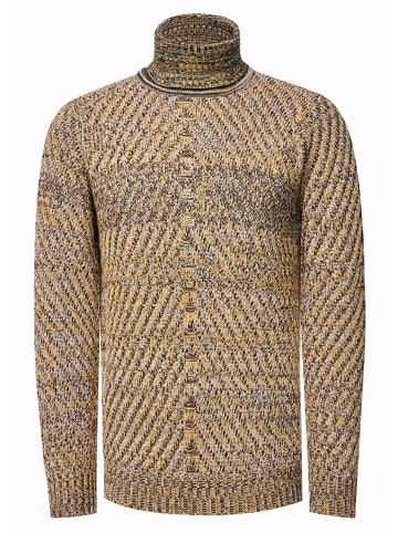 Rusty Neal Schwerer Grobstrick Rollkragen-Pullover in Gelb