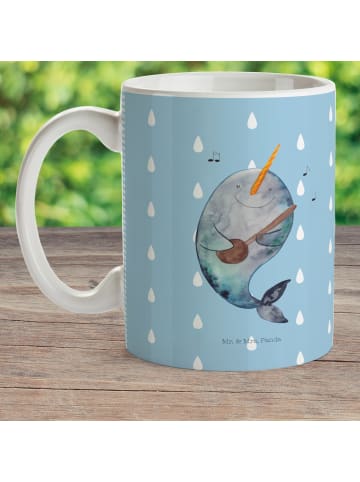Mr. & Mrs. Panda Kindertasse Narwal Gitarre ohne Spruch in Blau Pastell