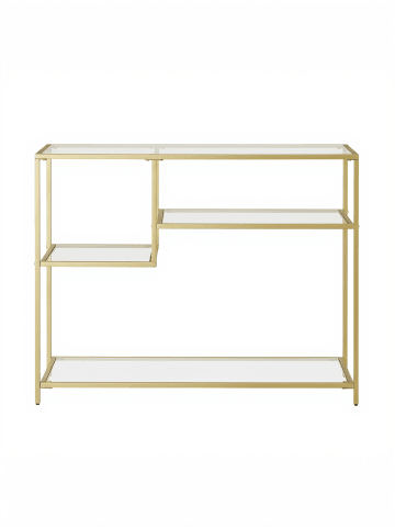 VASAGLE Beistelltisch Baris in Gold - (B)100 x (H)80 x (T)35 cm