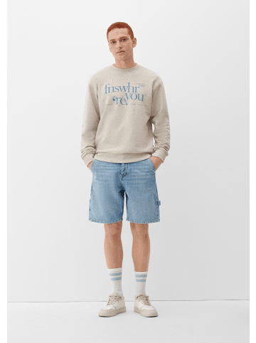 QS Sweatshirt langarm in Beige