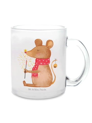 Mr. & Mrs. Panda Teetasse Maus Weihnachten ohne Spruch in Transparent